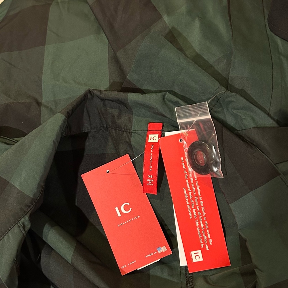 Ic Collection Plaid Button Front Jacket - image 5